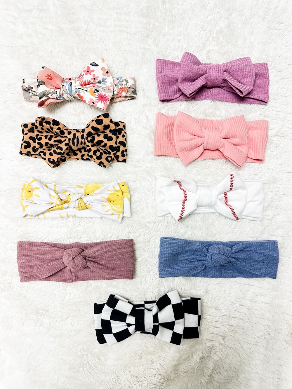 Little Sleepies bows NB - 3T size